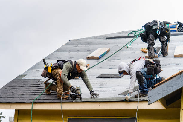Professional Gutter Installation technician working in Wind Gap, PA